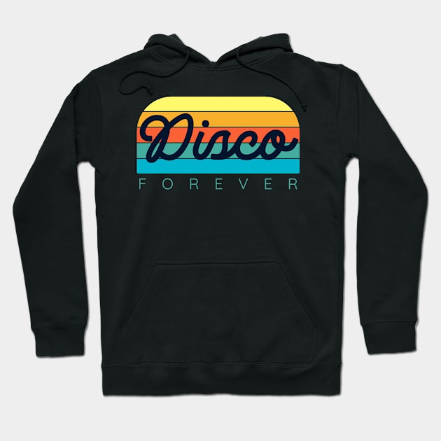 DISCO - Forever (orange/red/teal) ) Hoodie by DISCOTHREADZ 